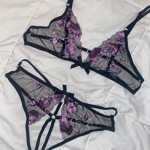 Black and Purple lingerie set 💜